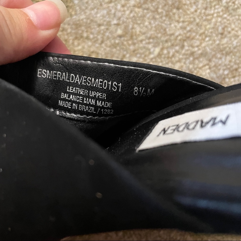 Steve Madden Esmeralda slip on chunky heel - leather upper size 8 1/2 - Picture 4 of 6
